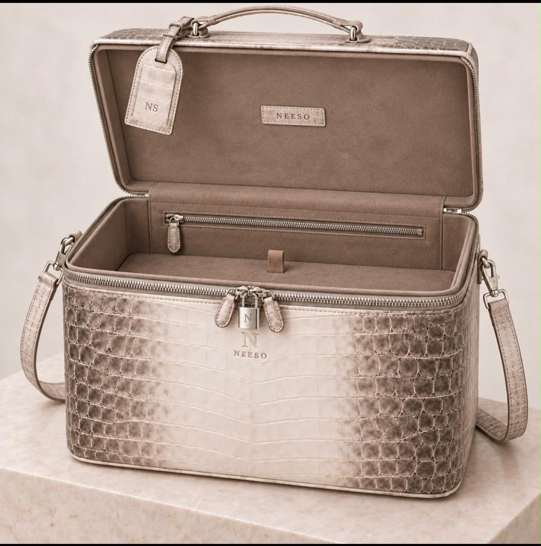 Front view of the open NEESO Vanity Case